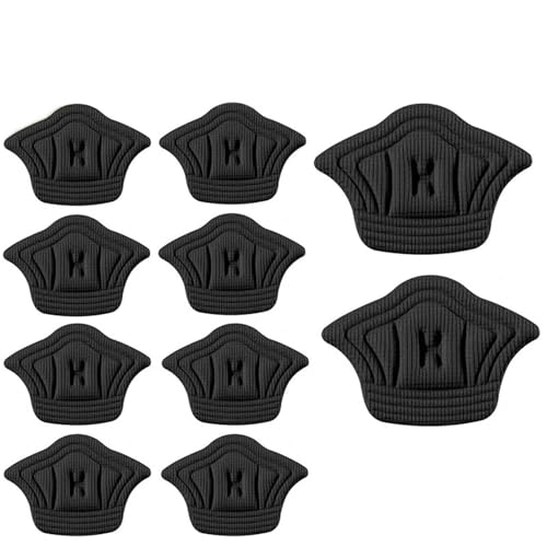 Almohadillas para el talón de 10mm ajustables y autoadhesivas color negro para calzado grande