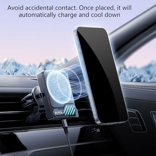 Soporte de teléfono de refrigeración ajustable para viajes en coche 6