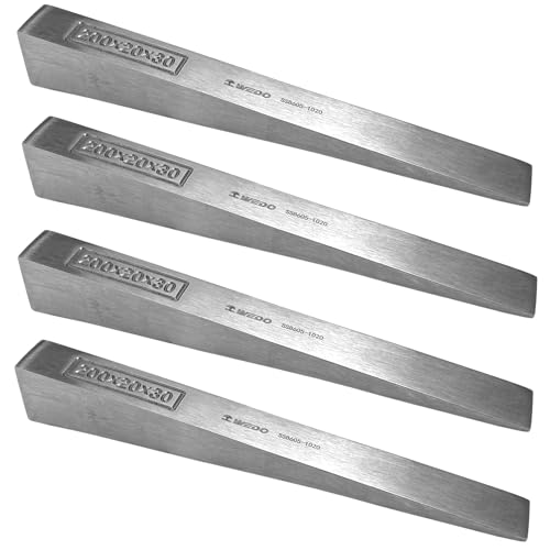 WEDO 4PCS Flange Wedge Set 30x20x200mm(1-1/6"x7/9"x8"),Stainless Steel