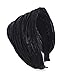 Produktbild axy HR36 Breite Haarreif mit Plissierte Stoff - Vintage - Wunderschön Stirnband Haarschmuck (Schwarz)