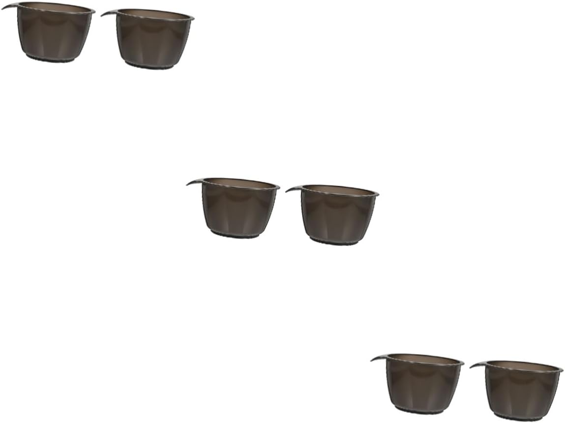 SAFIGLE 6pcs Hair Color Mixing Tint Bowl for and Salon Use Multi-functional Plastic Dyeing Bowl for Hair Treatments and Coloring