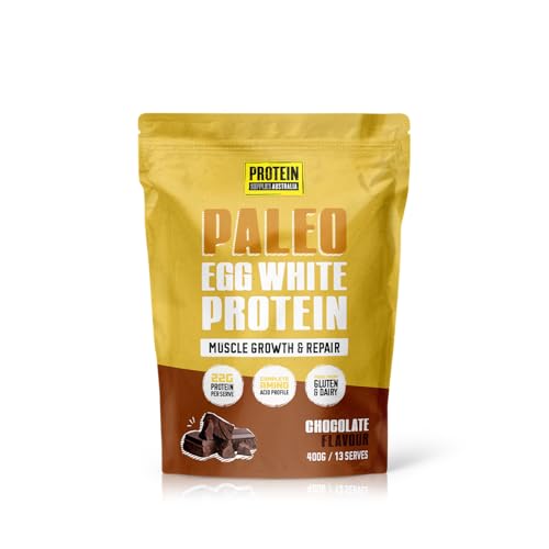 Protein Supplies Australia PaleoPro Egg White Protein Powder, Chocolate 400 g, Chocolate, 400 g