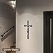Wellcho Black Enamel Crucifix Wall Cross -Saint Benedict Metal Wall Art-7 Inch Cross Give Blessing and The Spiritual Sacred:Faith Gift for your Acquaintances