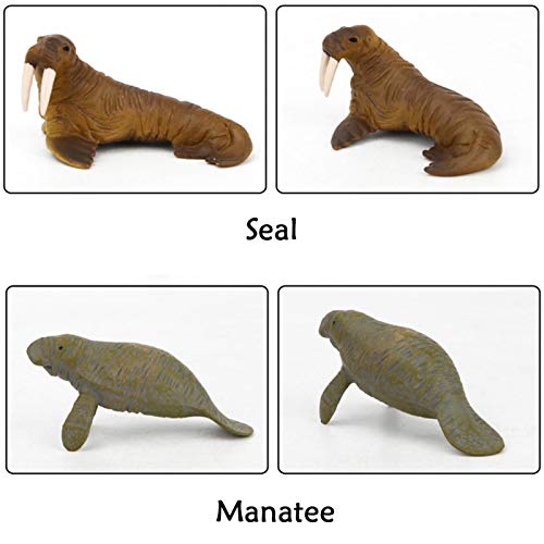 12pcs Oceaan Dieren Plastic Speelgoed Walvissen Dolfijnen Haai Speelgoed Educatief Badspeelgoed Cadeau Voor Kind - Image 4