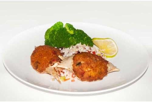 Singleton Seafood Crab Stuffed Natural Shell Surimi Crab Blend, 3 Ounce -- 6 per case.