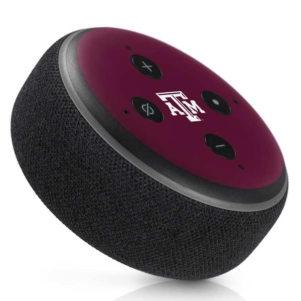 Skinit Decal Audio Skin Compatible with Amazon Echo Dot 3 - Officially Licensed Texas A&M University TAM Design
