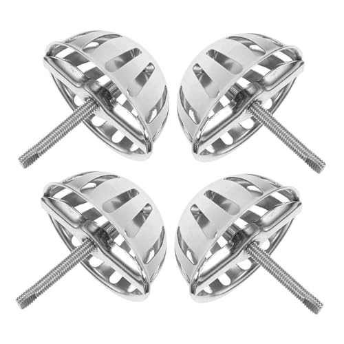 DECOMELODY 4個ステンレス製小便器漏斗カバー 防錆床置きドレインストッパー 男性用公共トイレ用排水ストレーナー 臭気遮断機能付き商業施設向