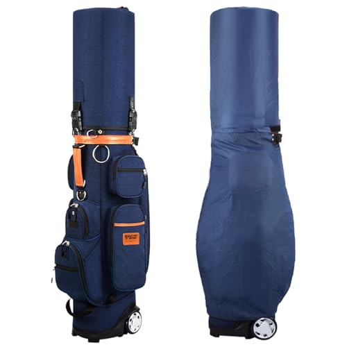 YUQIWKK LfBobO X|[cStobO y e RpNg[StobO hϖՐ Golf Bag 10g dS 芴 Kp gѕ֗ NuP[X(Dark Blue,Includes rain cover)