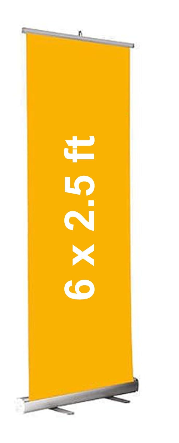 Aluminium Roll up Banner Standee (Without Flex) | 6 ft x 2.5 ft | Silver Color | Ideal for Advertising, Trade Show, Marketing Activities, Exhibitions, Events and Occasion.