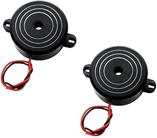 mxuteuk 2pcs DC 3-24V Wired Electronic Buzzer Alarm Sounder Speaker Beep Tone HF-4218-W