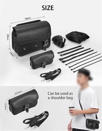 Sacoche de selle de moto 15 L en PU protégeant vos affaires - 4
