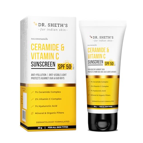 Dr. Sheth's Ceramide & Vitamin C Sunscreen SPF 50+ PA++++ |In-Viv...