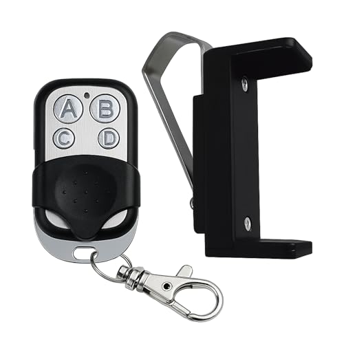 Mando para Puerta de Garaje Universal de 433MHz con Soporte de Parasol, Mando a Distancia clonador para Puertas automáticas, Duplicador de Mando de Cochera o Parking