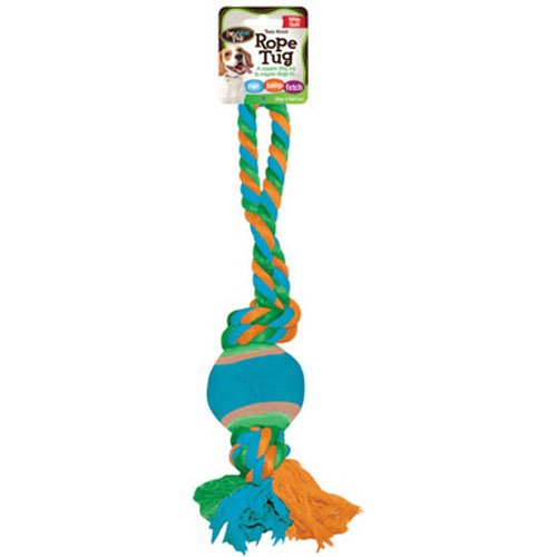 BOWWOWBow Wow Knot Rope with Tennis Ball Pull