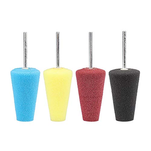 Preisvergleich Produktbild 4 Stück 2,6 mm Schaft Metall Polierschaum Pad Wolle Polierball für Auto Räder Nabenpflege Metall Aluminium Edelstahl Chrom Schmuck Kunststoff Keramik Glas