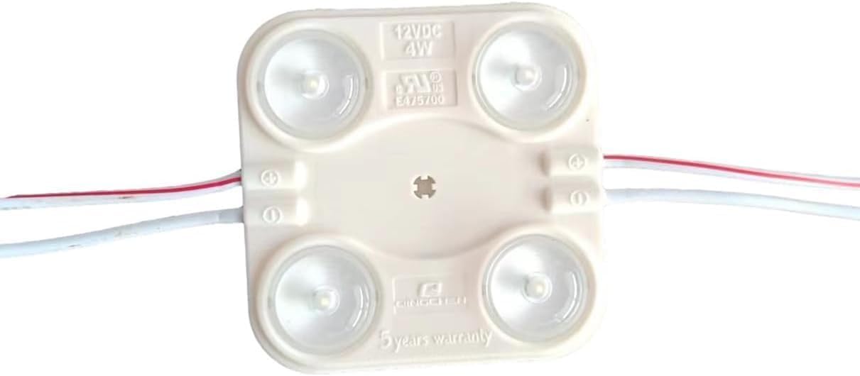 4.0W LED Module 12V DC Waterproof Decorative Light for Lightbox Letter Advertising Signs with Tape Adhesive Backside (20pcs Pack) (6500k White)