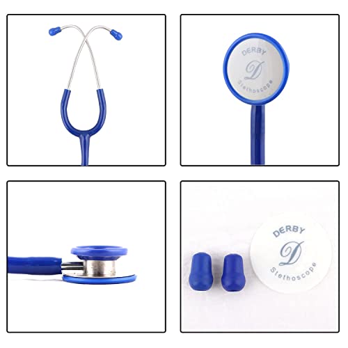 Image of Dr. Tech Classic II SS Stethoscope Heart Beat Monitoring Chest Piece Medical Instrument for Doctors, Nurses (Blue)