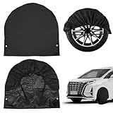 BEASAFY 2 Pièces Housses de Pneu, 27 à 29 Pouces Housses de Protection Anti UV, Oxford Imperméable Couvre Pneus de Voiture, Noir Couverture Protecteur Anti Poussière pour Voiture