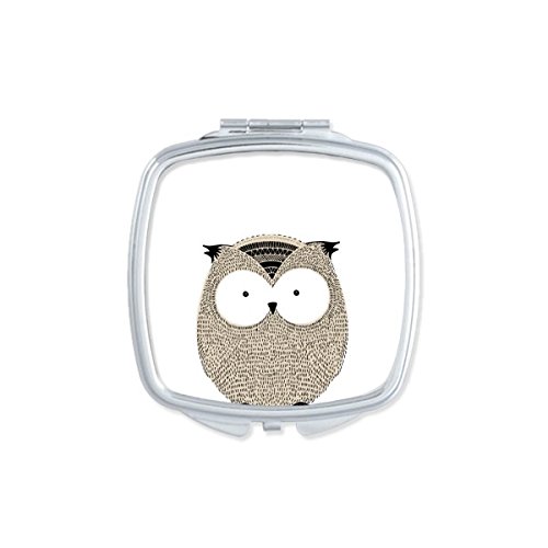 Miroir de poche maquillage chouette compact petit miroir main portable