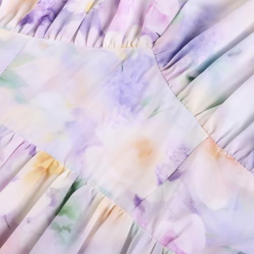 Image of Scarlet Darkness Summer Dresses for Women 2026 Floral Corset Dress Long Milkmaid Dress with Pocket