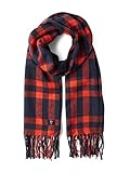  TOM TAILOR DENIM für Männer Accessoire Karierter Schal navy red special check, ONESIZE