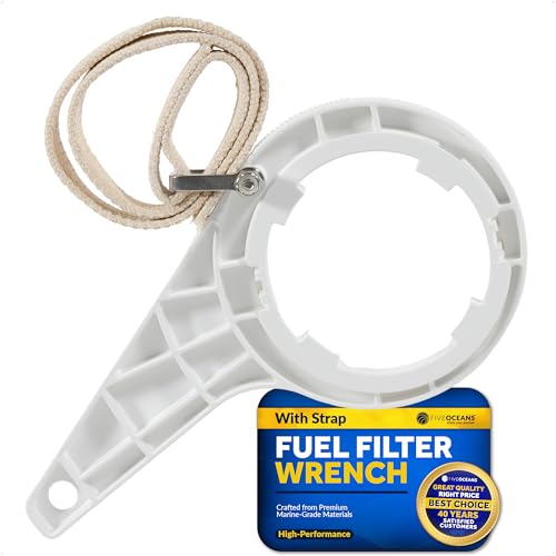 Five Oceans Adjustable Fuel Filter Wrench, Nylon Strap for Easy Fuel Filter & Bowl Removal - FO4772