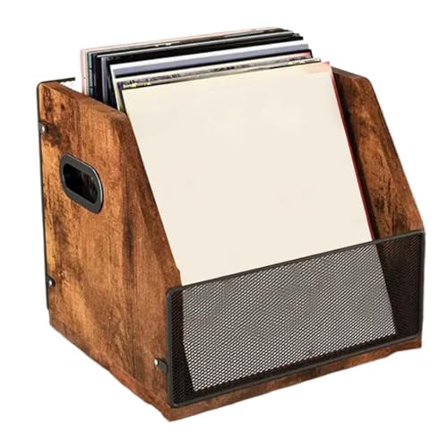 Generisch Caja de almacenamiento para discos de vinilo - Gran capacidad que ahorra espacio - Soporte para discos de vinilo para escritorio, para apartamento, dormitorio, habitación de estudiante