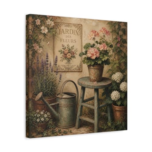 Tableau vintage nature garden au-dessus du comptoir de cuisine