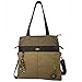 Chala Canvas Convertible Stripe Work Tote with Purse Charm (Olive_ Metal Dragonfly-1)