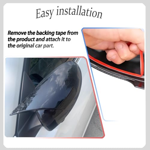 Image of Side Mirror Cover,for Nissan Altima 2013-2018, Bright Black Side Rear Mirror Covers Body Kit Accessories for Cars（Without Turn Signal Cutout）