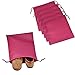 Elenker 5pcs High Quality 15.75" X 11.42" Soft Non-woven Fabrics Travel Shoe Bags Rose Red