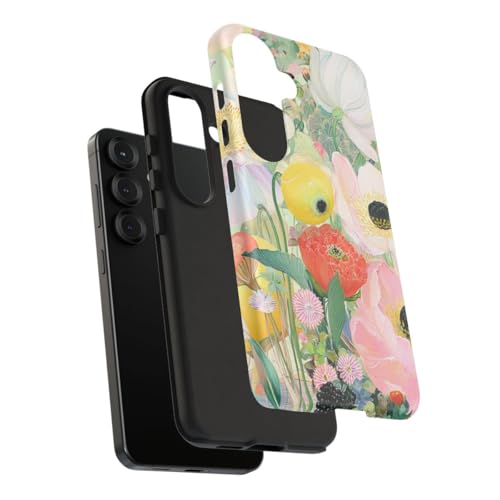 Coque Samsung S25 oiseaux et fleurs pastel style nature - 4