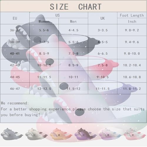 Unisex Kids Spotted Shark Slides, Quick-Dry Non-Slip Pool and Beach Sandals, Soft Sole Breathable Comfort2