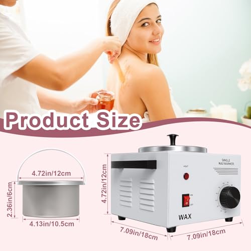 Wax Warmer for Hair Removal, 16oz Electric Heater with 200 Stick, White by Podoy - Image 7