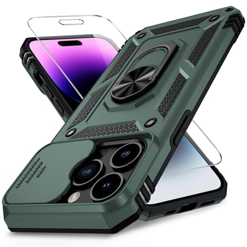 Coque antichoc iPhone 14 Pro Max de qualité militaire vert pin