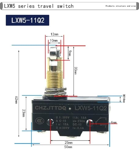 Micro interrupteur de fin de course LXW5-11G1 à haute sensibilité mécanique - 4