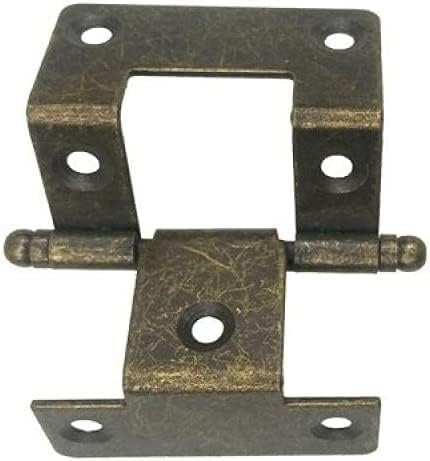 Folding Butt Door Hinges, Vintage Hinges,Retro Butt Hinges,Hinges 10Pcs50 Long Clip 21 Thick Wood Four Fold Hinge Hinge Furniture Hardware Fittings Mother and Child Hinge Iron