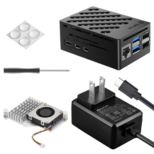Alimentation GaN 27W et boîtier dans le kit RasTech pour projet Raspberry Pi 5
