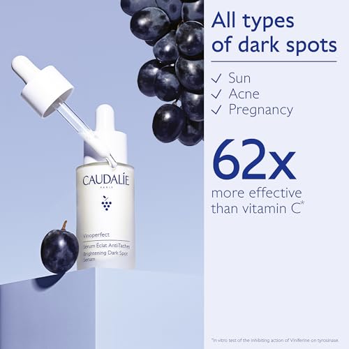 Caudalie Vinoperfect Brightening Dark Spot Serum and Travel Size Grape Water Face Mist