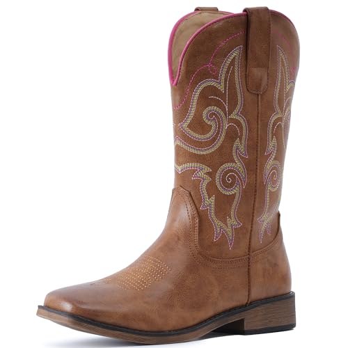 IUV Women's Square Toe Embroidered Boot