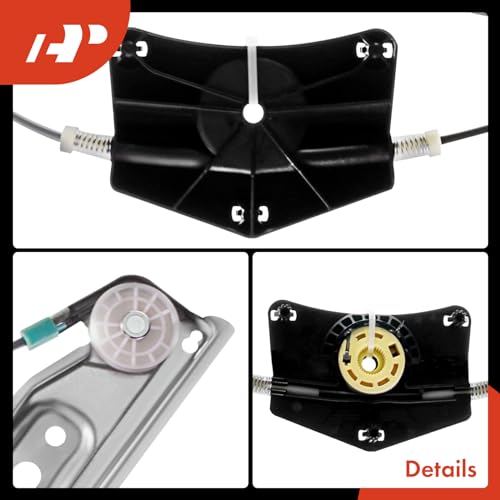 A-Premium Electric Power Window Regulator Without Motor Compatible with Ford Edge 2007-2014 & Lincoln MKX 2007-2015, Rear Right Passenger Side