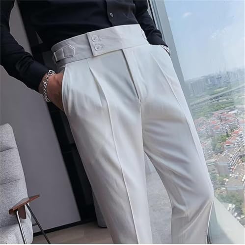 Mixgent Pants for Men, TimelessForm - Men's High Waisted Pleated Pants, Quick Dry Dress Pants Classic Fit4