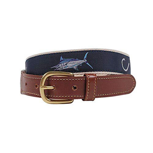 COUNTRY CLUB PREP Catch and Release Leather Tab Belt