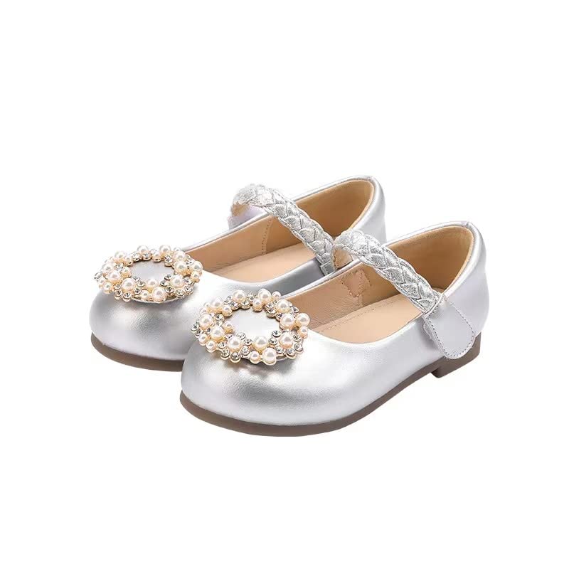 Girls Dress Shoes Mary Jane Princess Hook and Loop Toddler Red Party Flats