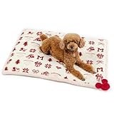 ペットパラダイス 犬 マット 冬用 ディズニー ニット柄 ボア ミッキーマウス 遠赤外線 (80×60cm) 寝具