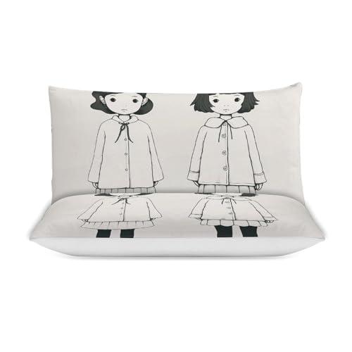 Parure de lit 3 pièces de qualité supérieure en microfibre tissée fine - 4