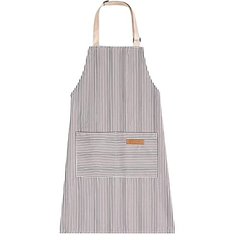 Aprons for Women with Pockets Unisex Adults Cooking Baking Kitchen Chef Cotton Apron Adjustable Bib Cover