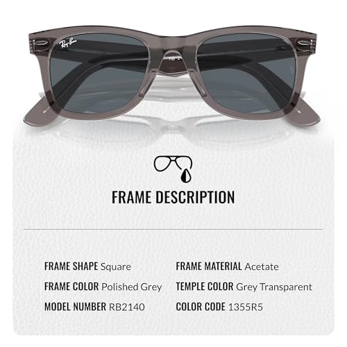 Image of Ray-Ban RB2140 ORIGINAL WAYFARER CLASSIC Square Shape Sunglasses for Men & Women with Official Eyewear Kit