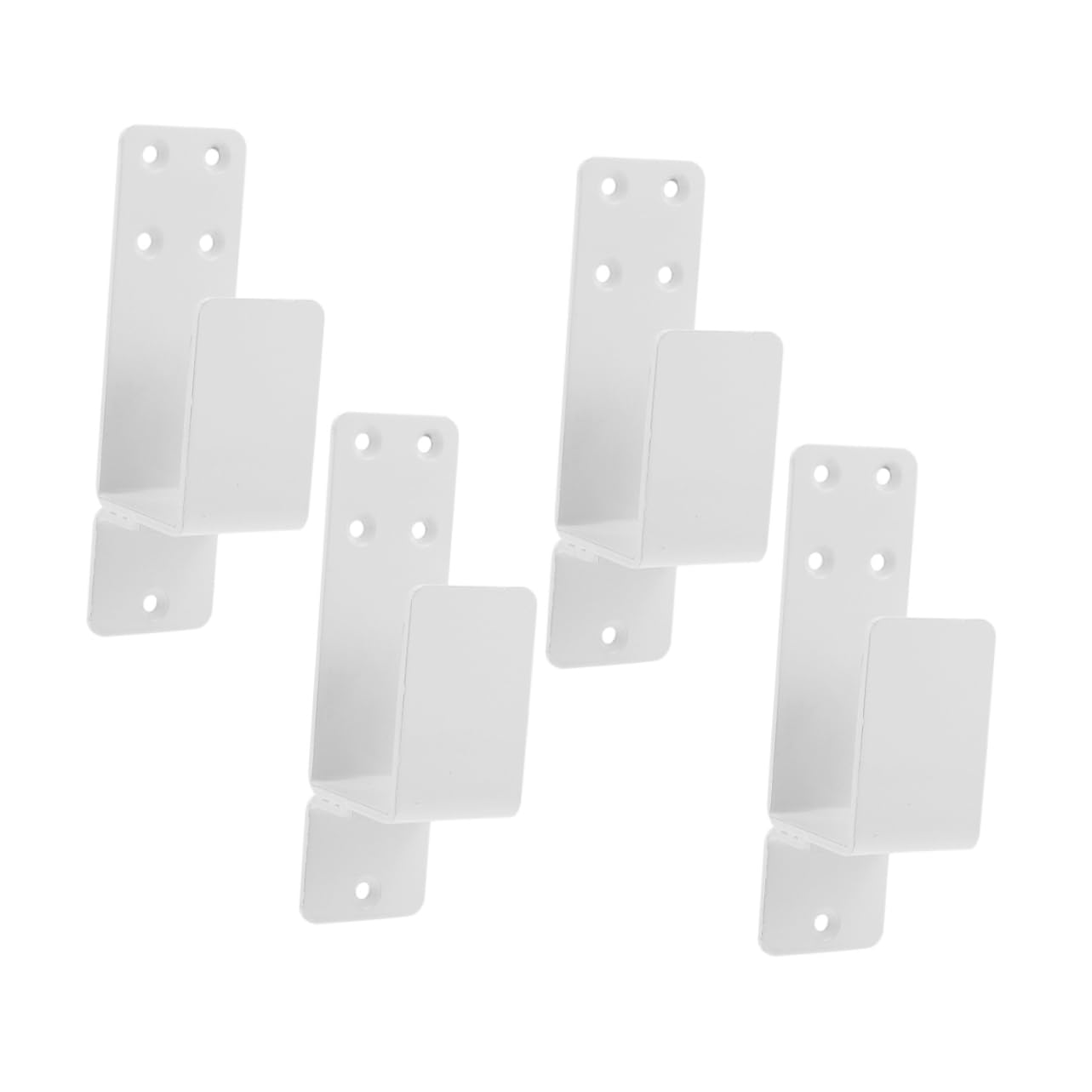 HOMSFOU Support en Acier pour Barre de Sécurité de Porte, Design en U Épaissi, 4 Pièces, pour Porte de Grange ou Abri, Maintient Sécurisé et Empêche L'ouverture Accidentelle