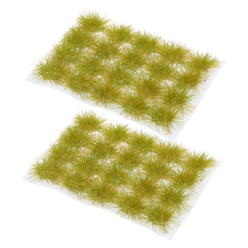 PERSELOSO 40piezas Césped Artificial con Arbustos Mini Mechones Adhesivo Decoración para Proyectos